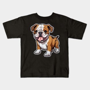 Cute Bulldog Dogs Funny English Bulldog Kids T-Shirt